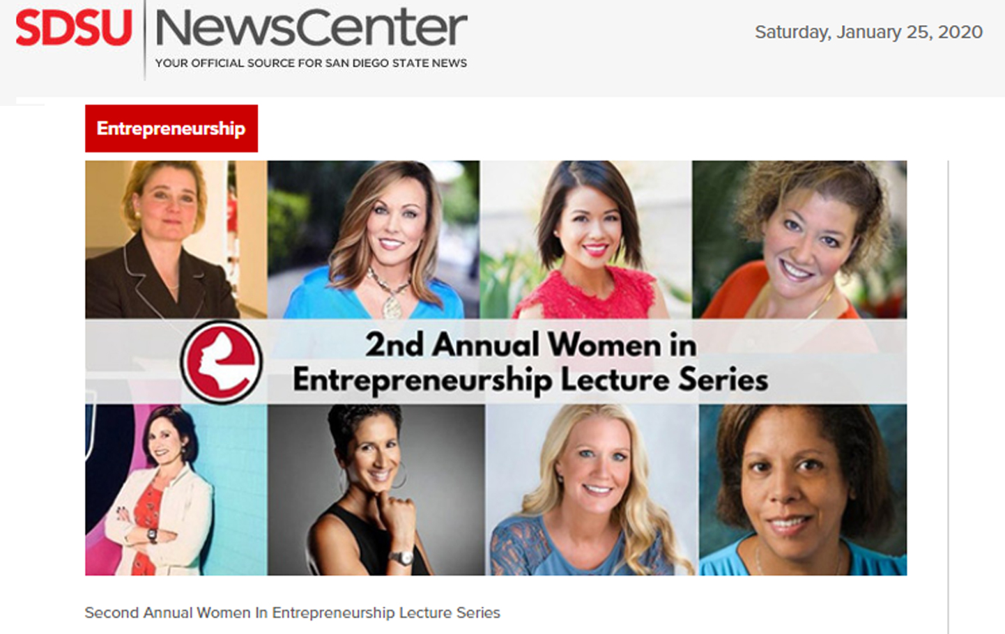 Ad SDSU Women in Entrepreneurship PDF